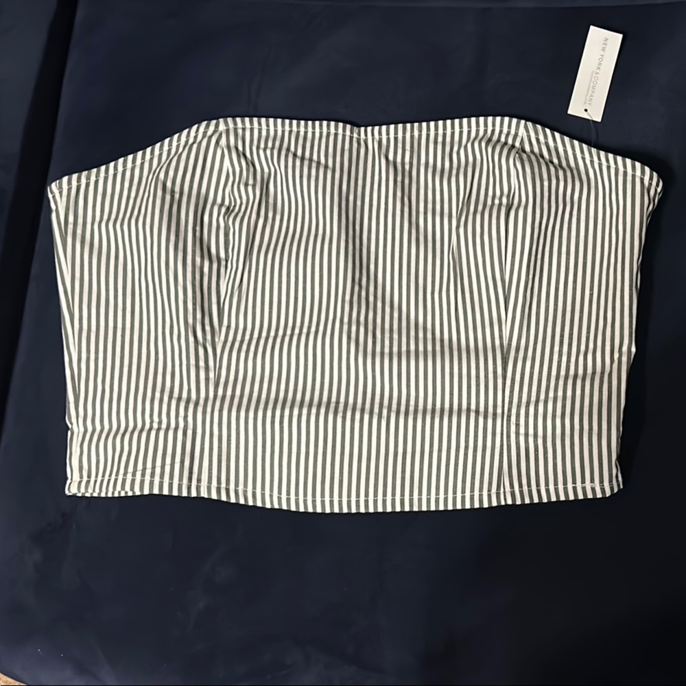 Strapless Striped Corset Top